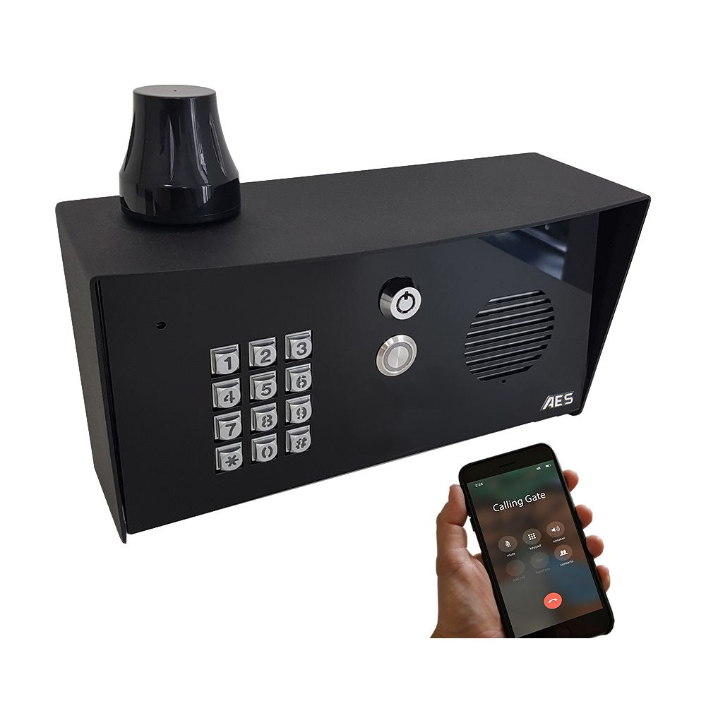 AES PRIME7-PBK-US Pedestal Mount Cellular Intercom W/ Keypad