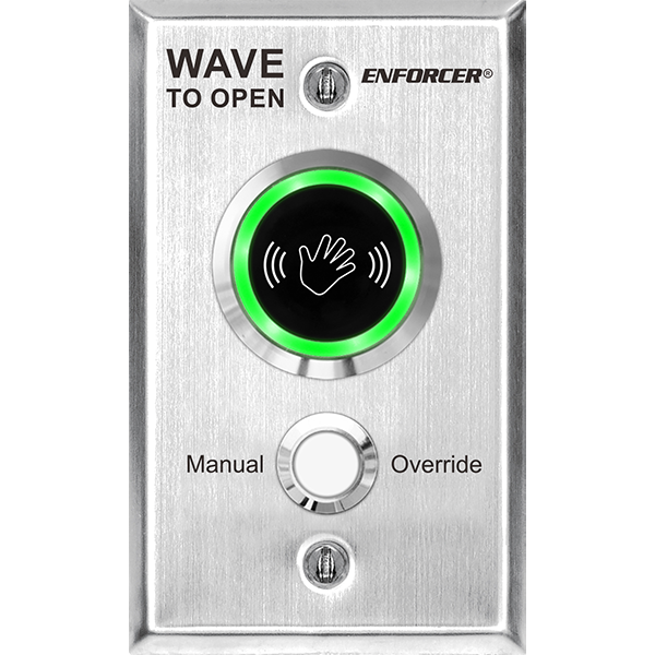 Outdoor Wave-to-Open Sensor with Manual Override