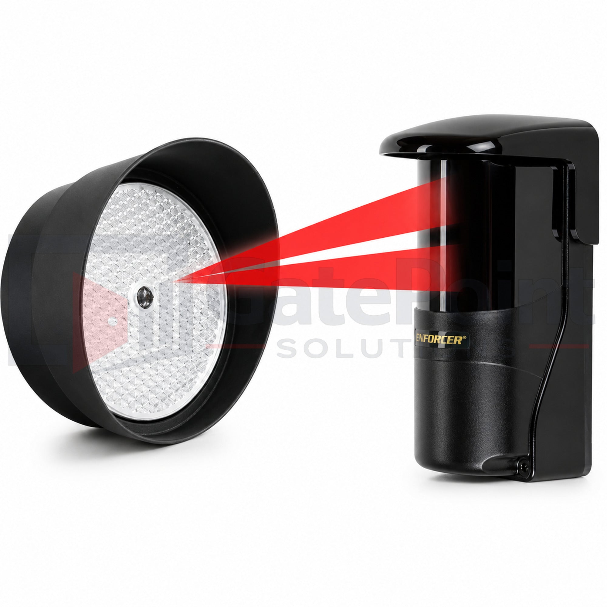 SECO-LARM E-931-S50RRGQ Reflective Photoelectric Beam Sensor – ETL UL325 Compliant, 50 ft Range, IP55 Weatherproof