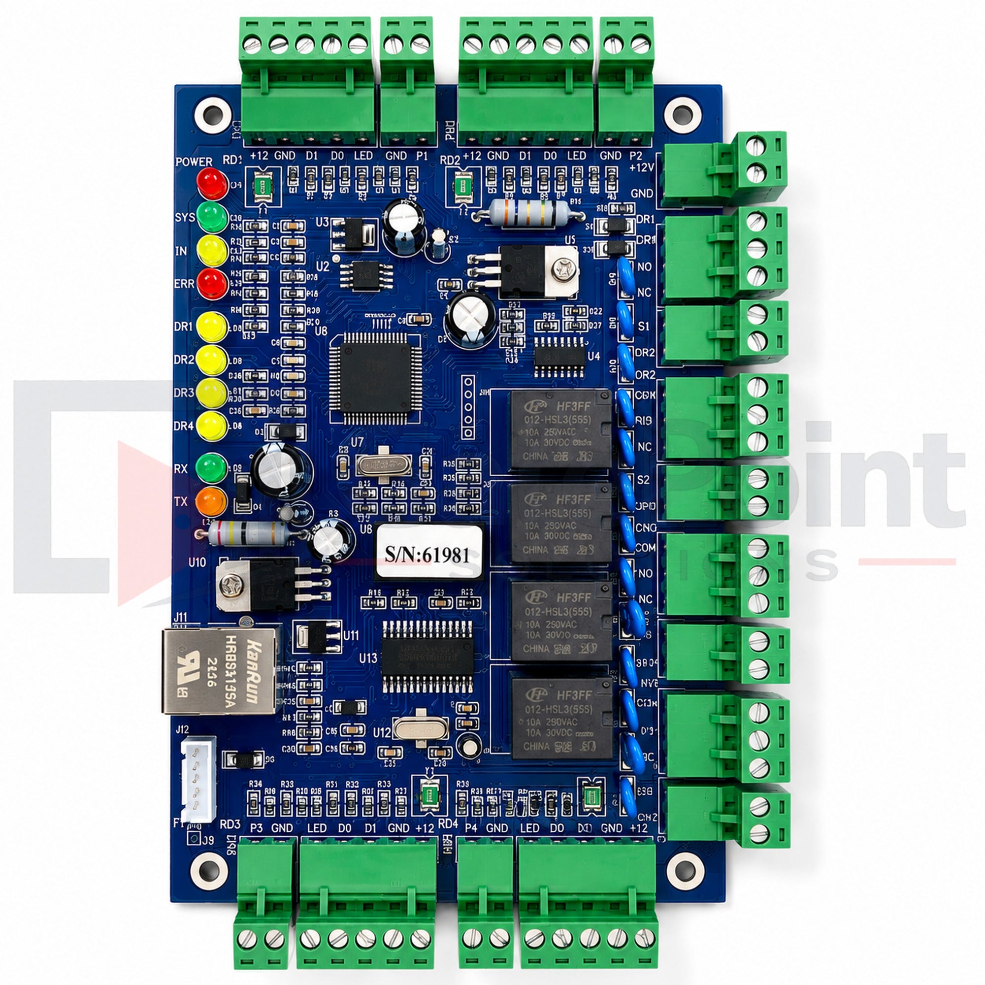 EMX TRES-400-DEFENDER 4-Door Access Controller Board – 20,000 Users, 26-Bit Wiegand