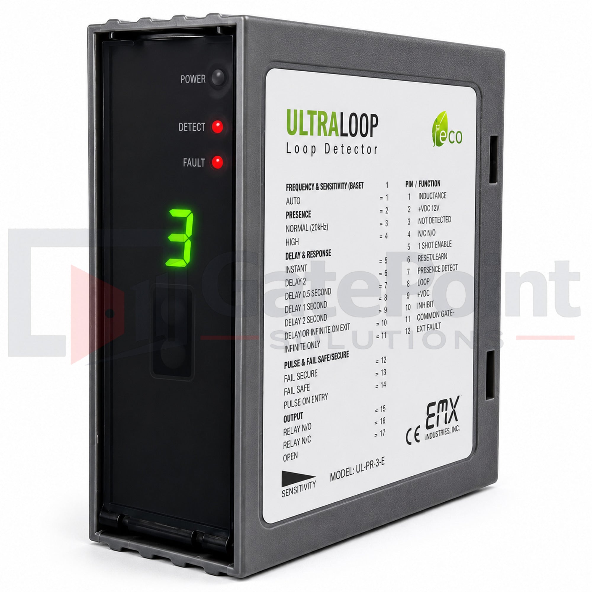 EMX ULT-MVP-2 Multi-Voltage 11-Pin Dual Channel Dual Relay Vehicle Loop Detector (12VDC–240VAC)