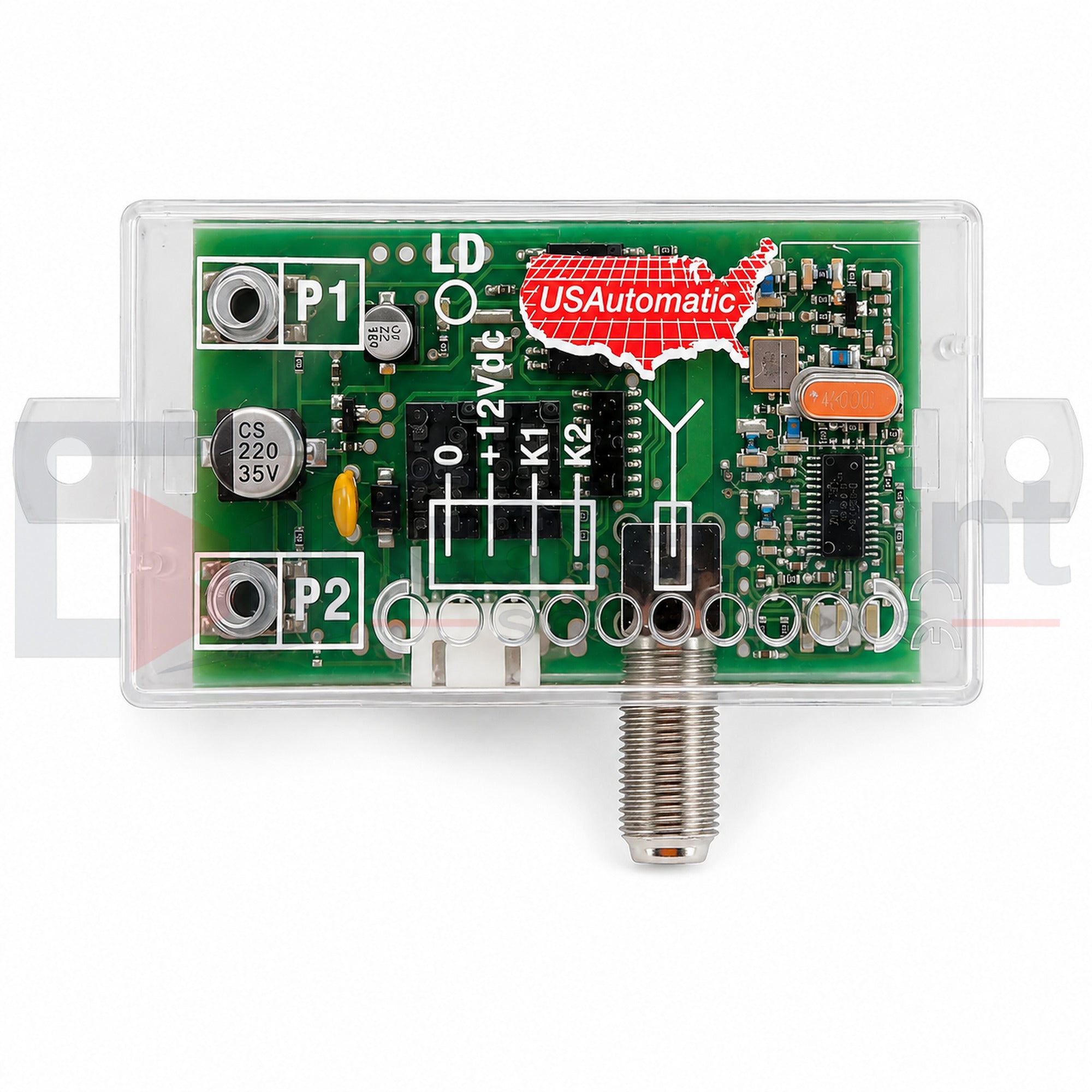 US Automatic 030205 LCR Low Current Dual Channel Receiver 12 VDC with Coax Connector