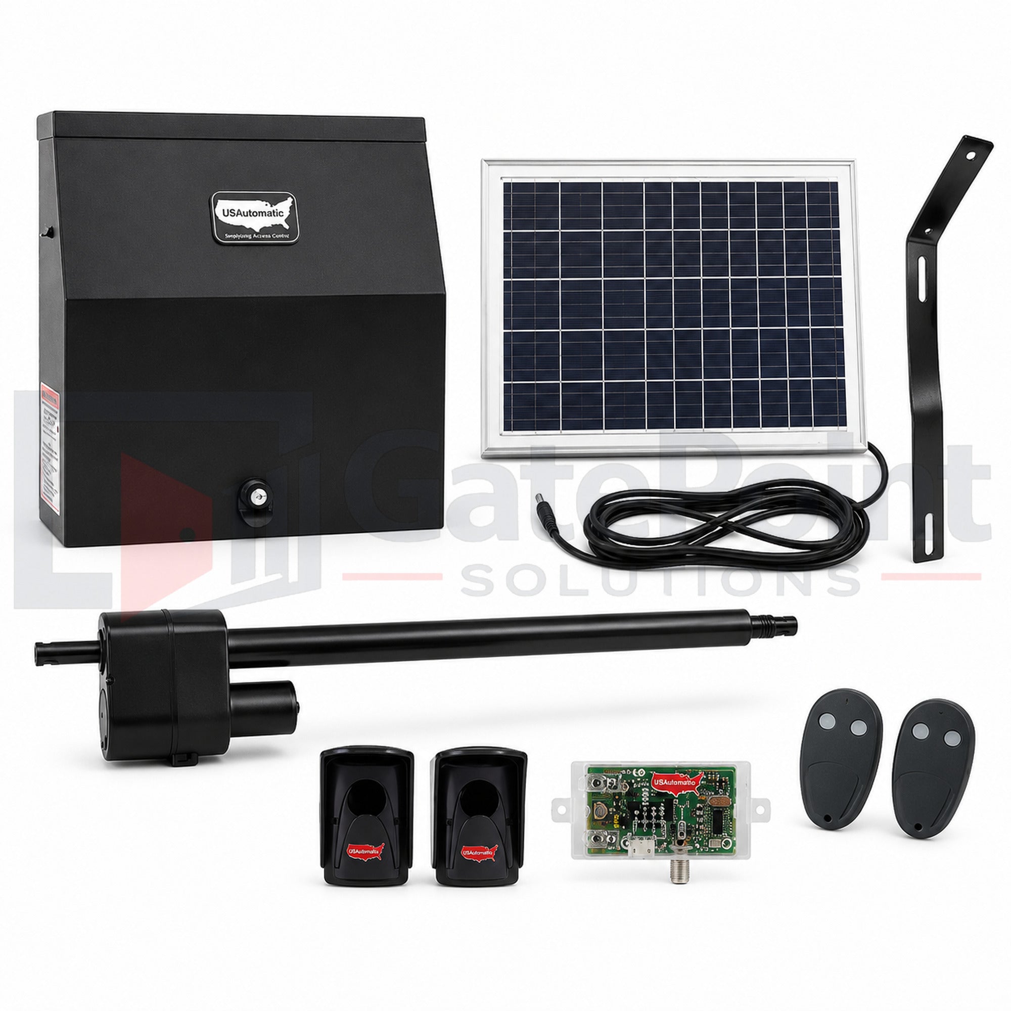 US Automatic Patriot 1 Solar Swing Gate Operator