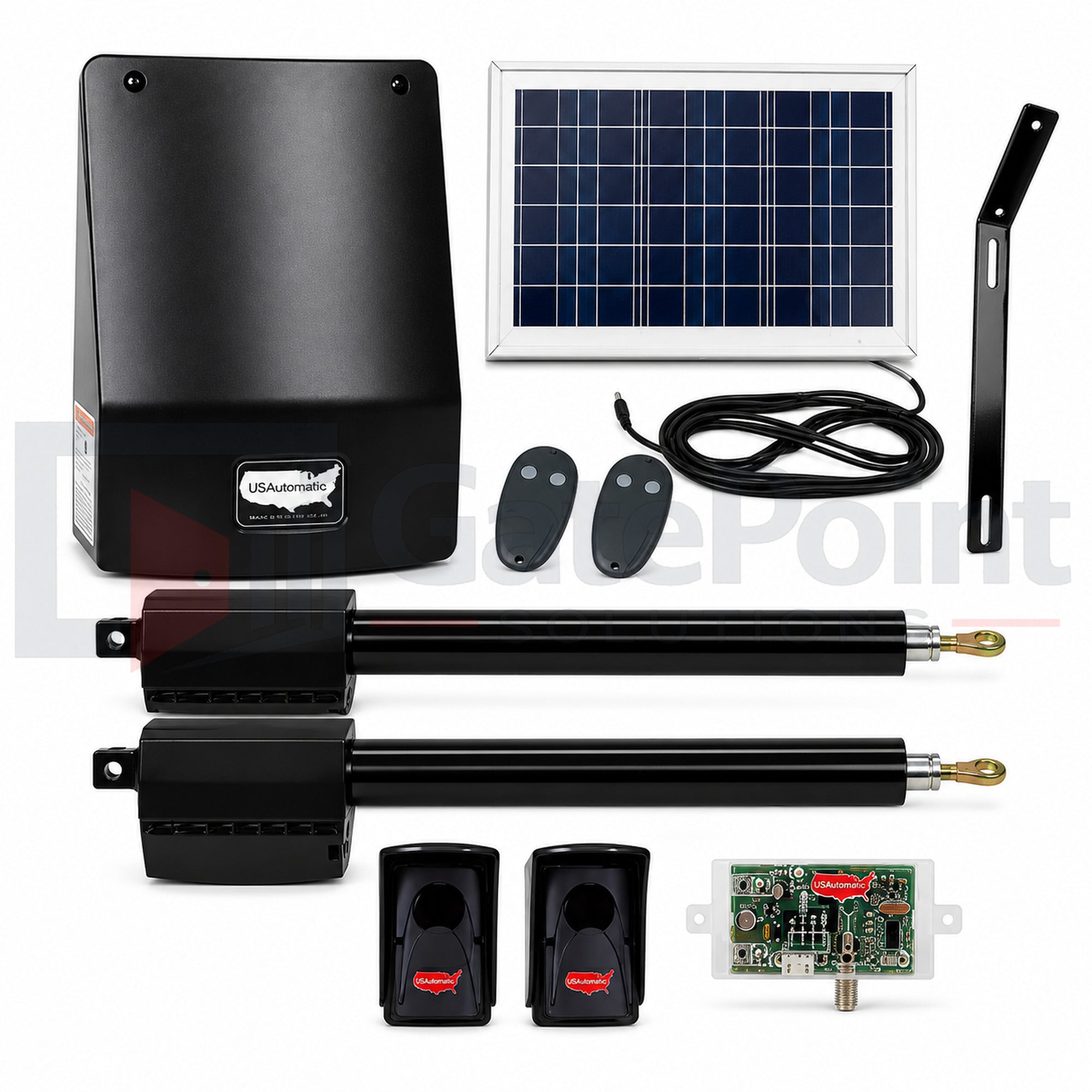 US Automatic Ranger 500 Solar Dual Swing Gate Operator