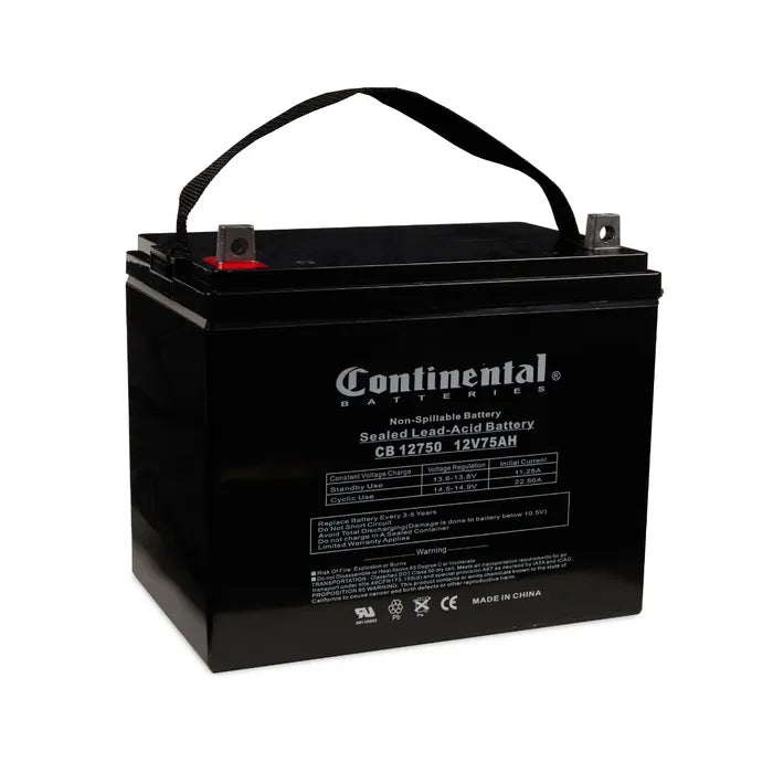 Continental 12 Volt 75 Amp SLA Battery Nut & Bolt