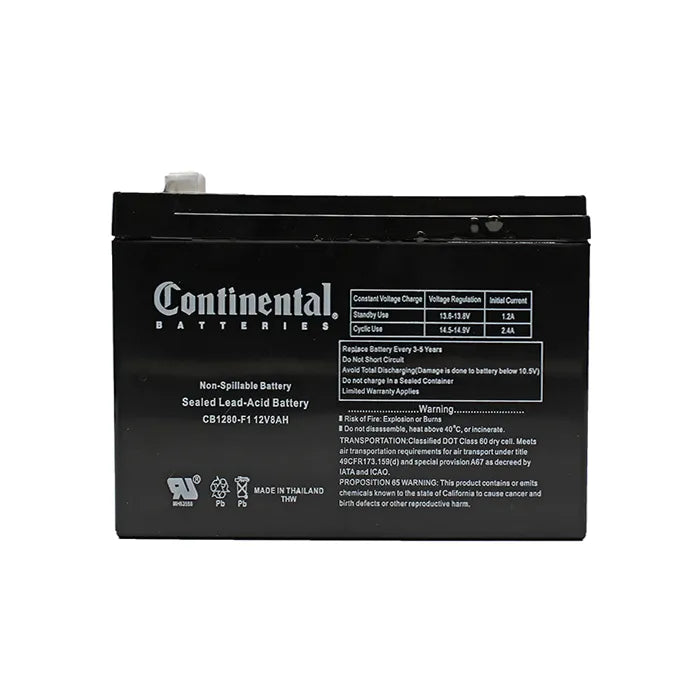 Continental 12 Volt 8 Amp SLA Battery F1