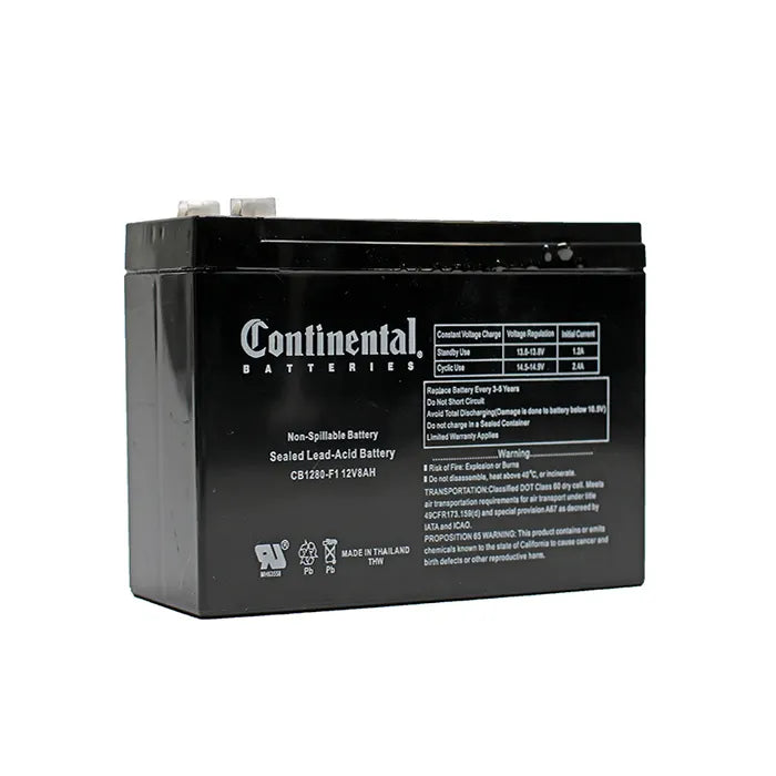 Continental 12 Volt 8 Amp SLA Battery F1